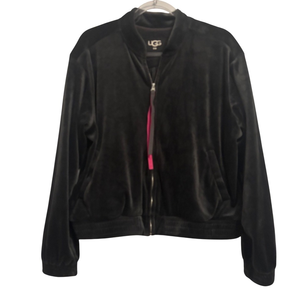 UGG WOMEN'S DEVANEY VELOUR BOMBER SWEATER JACKET  XL